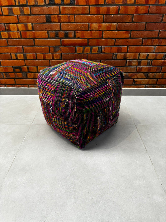 Puff Silk Block Black Multi